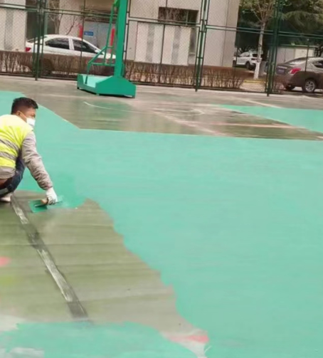 长寿球场地面翻新